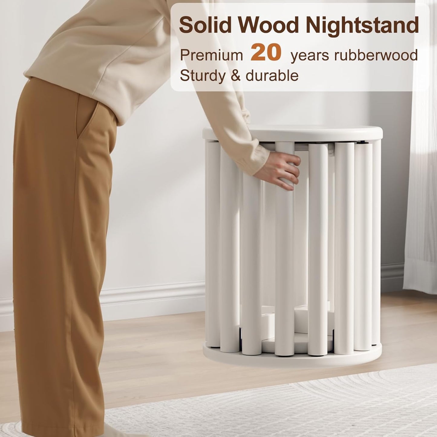 4-in-1 Stackable Wood Stool Set