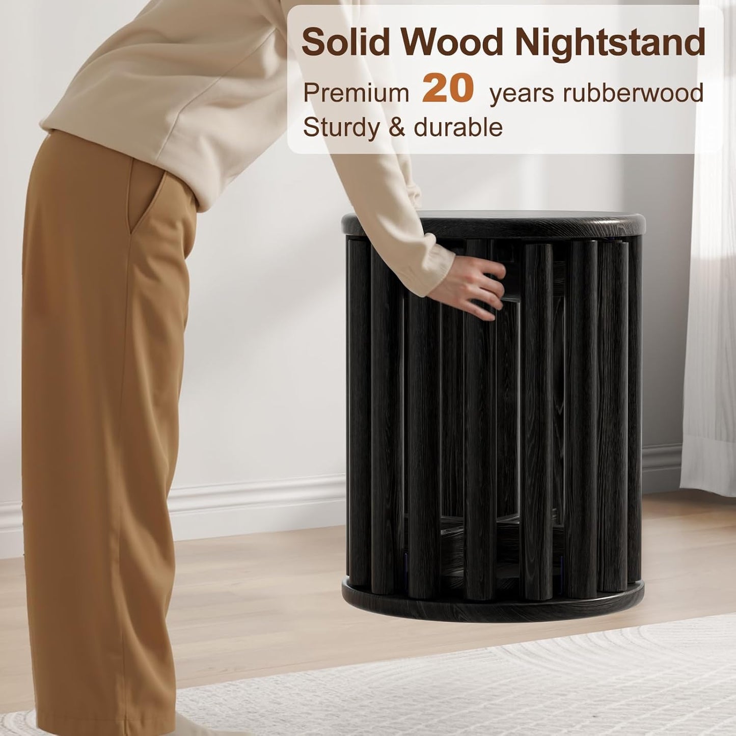 4-in-1 Stackable Wood Stool Set