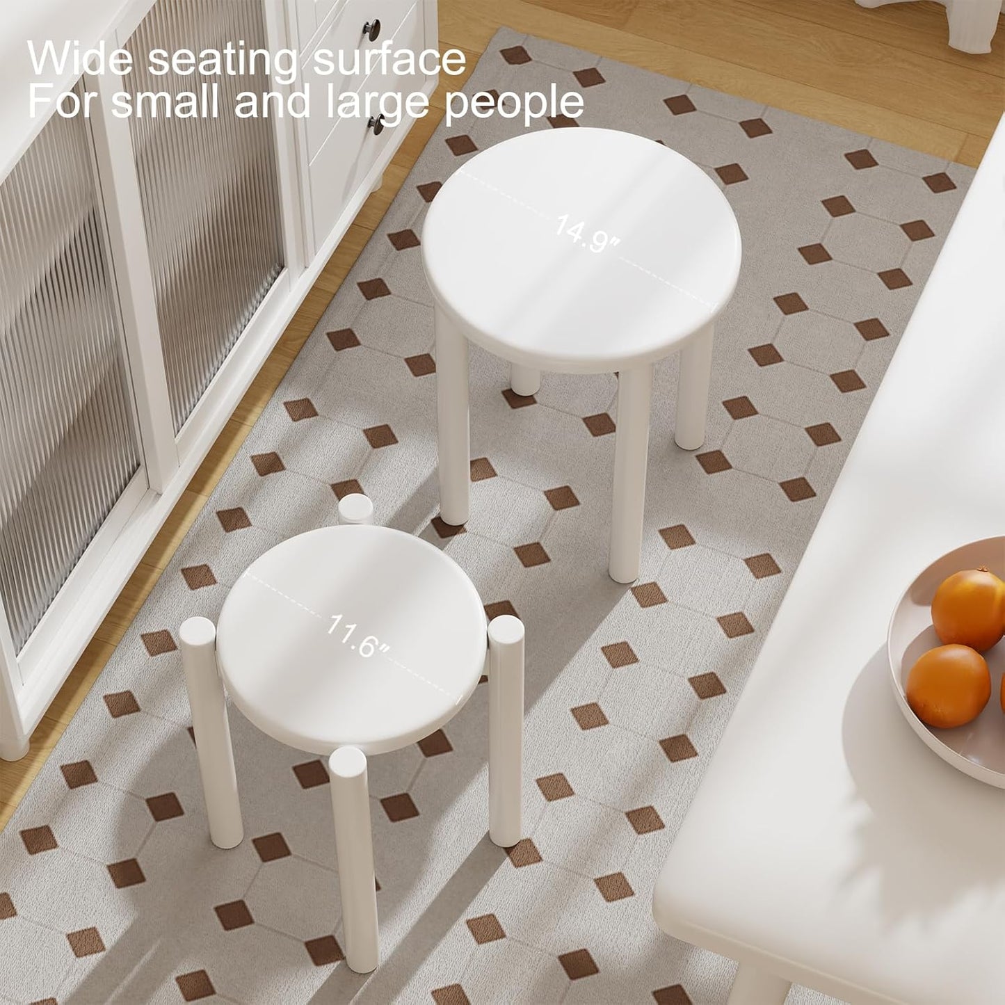 4-in-1 Stackable Wood Stool Set