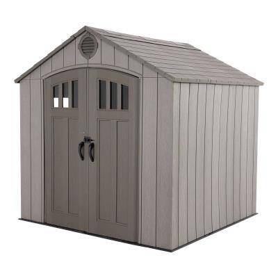 🔥Last Day Special Sale $39.99🔥Heavy-duty resin outdoor shed with lock, double doors and windows, windproof, rainproof and snowproof.