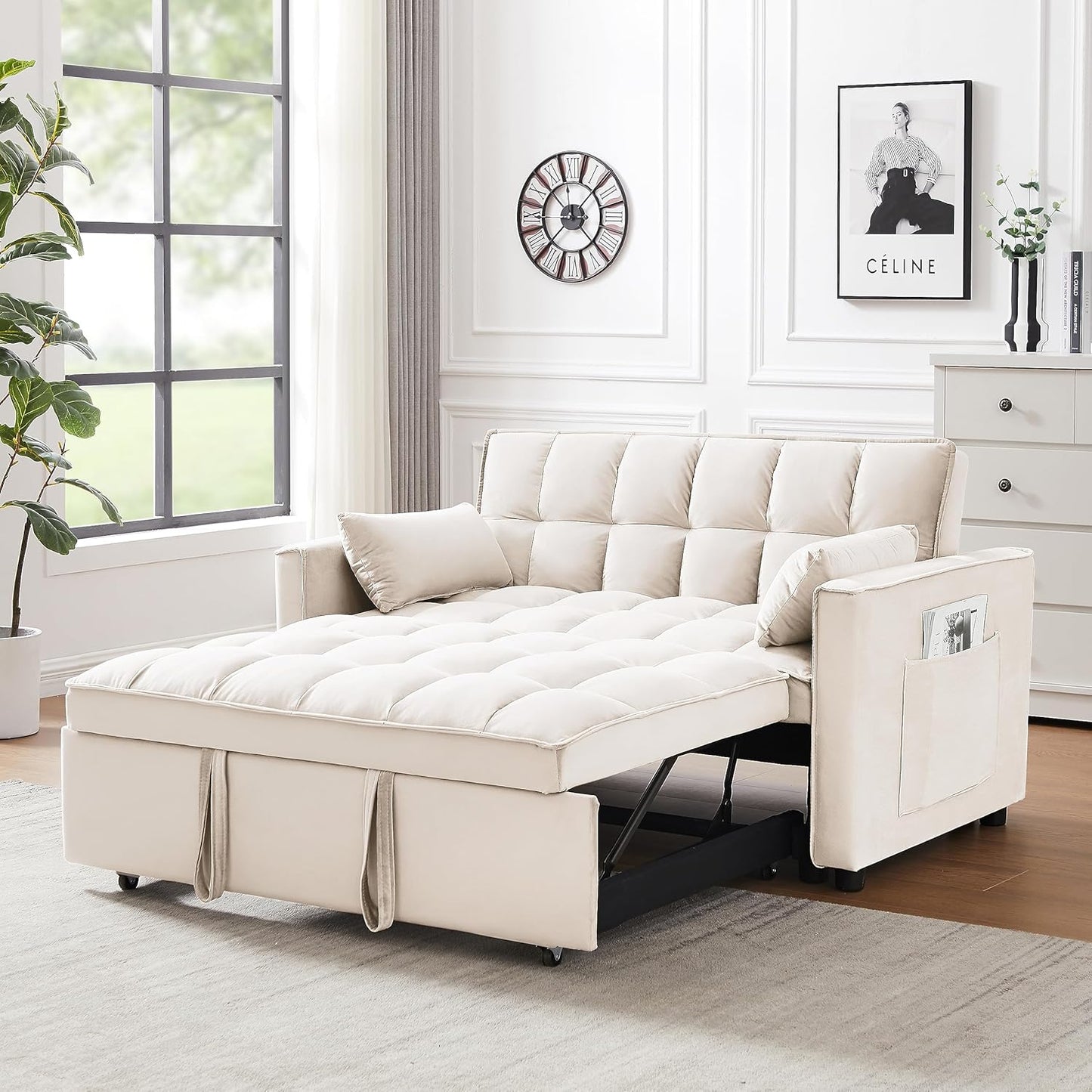 3 in 1 Convertible Pull Out Couch Bed