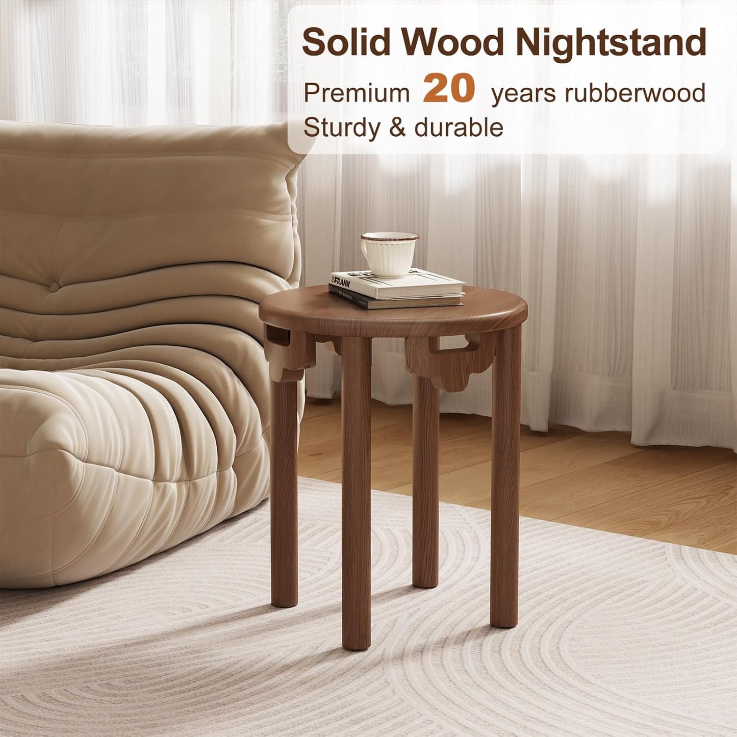 4-in-1 Stackable Wood Stool Set