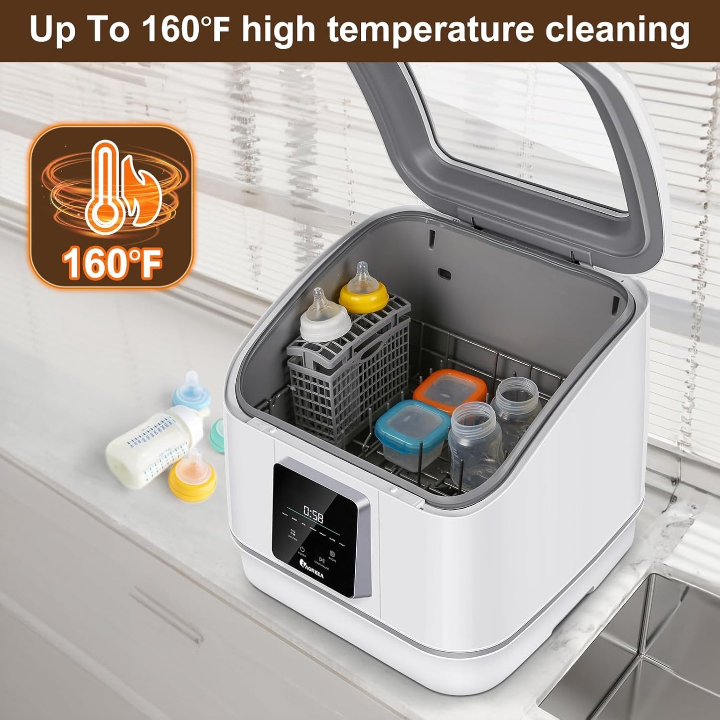 Portable Dishwasher Countertop, No Hookup Needed