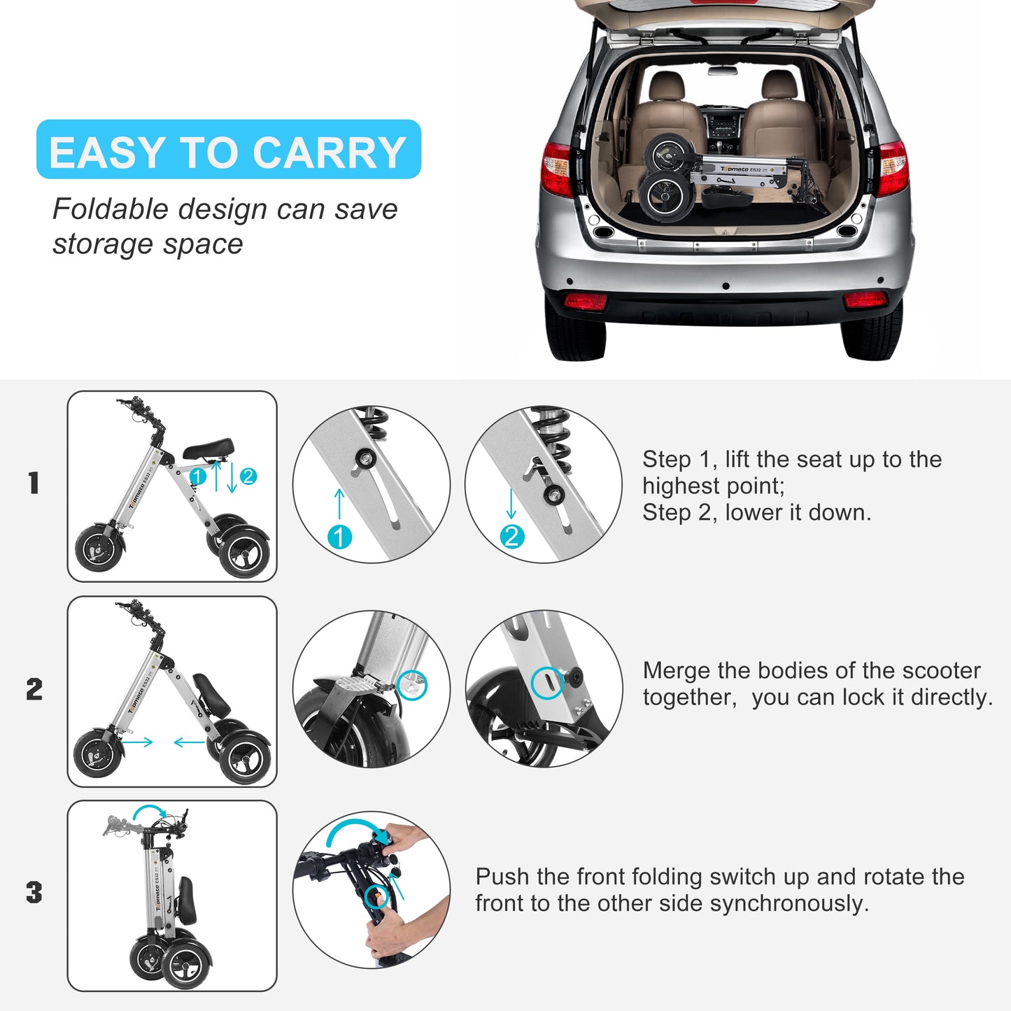 🎉Last Day Limited Time Offer✨Folding Mobility Scooter🛴