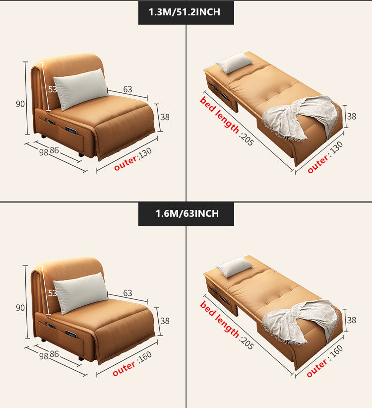 Limited Stock🔥Buy 1 Get 1 Free🎁Remote Controlled Power Sleeper Sofa Bed