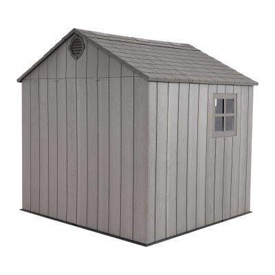🔥Last Day Special Sale $39.99🔥Heavy-duty resin outdoor shed with lock, double doors and windows, windproof, rainproof and snowproof.