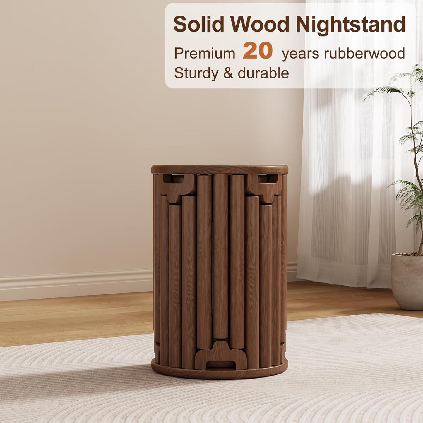 4-in-1 Stackable Wood Stool Set