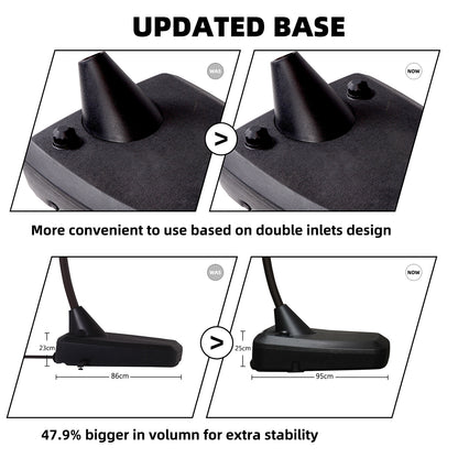 11 Ft Aluminum Offset Patio Cantilever Umbrella with Base