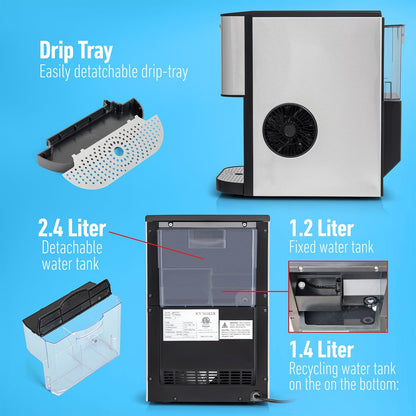 Ice Per day Countertop or portable Nugget Ice Maker