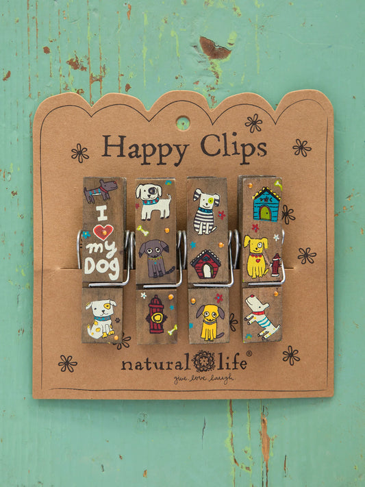 Happy Clips, Set of 4 - Heart My Dog
