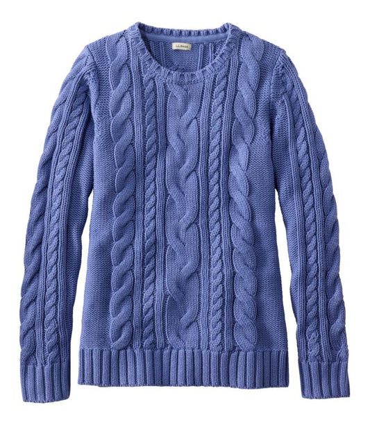 Women's Double L® Cable Sweater, Crewneck