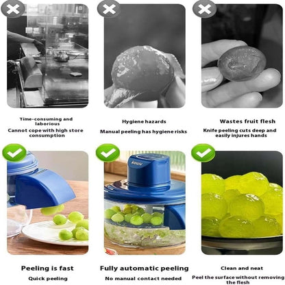 2025 Electric Grape Peeler - Automatic, Rechargeable Kitchen Tool for Fruits & Tomatoes