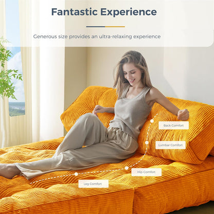 Folding Sofa Bed, Convertible Sleeper Chair with Pillow, Portable Floor Lounge Chair Bed, Dark Grey, Single