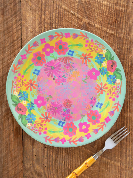 Mix & Match Melamine Dishes - Turquoise Dinner Plate