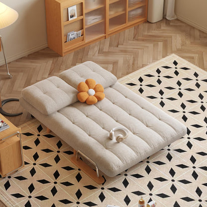 Modern Convertible Chair Bed with Wood Legs