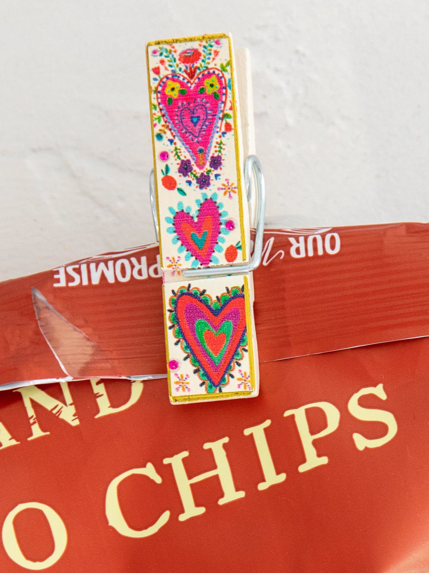 Happy Clips, Set of 4 - Hearts