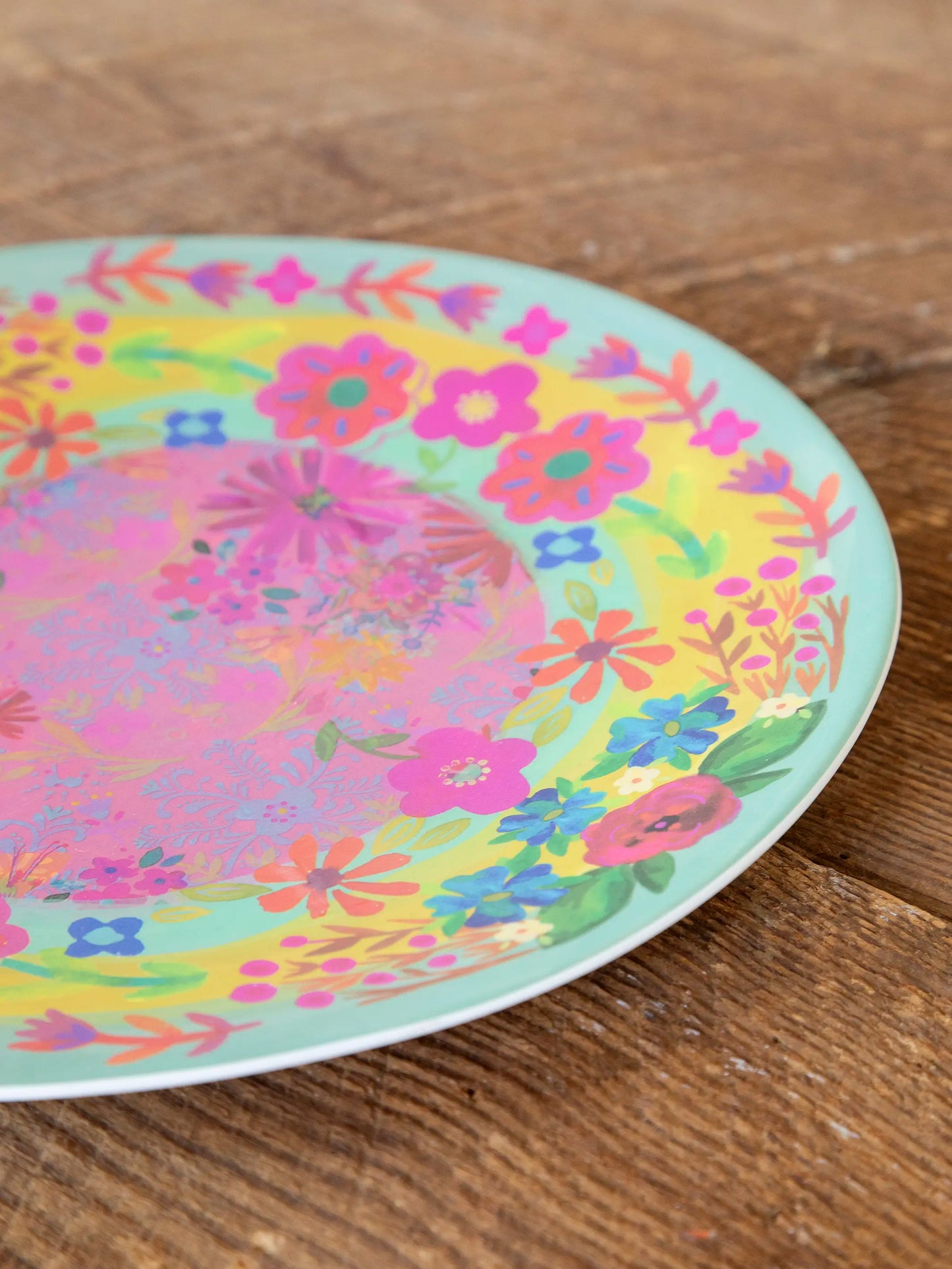 Mix & Match Melamine Dishes - Turquoise Dinner Plate