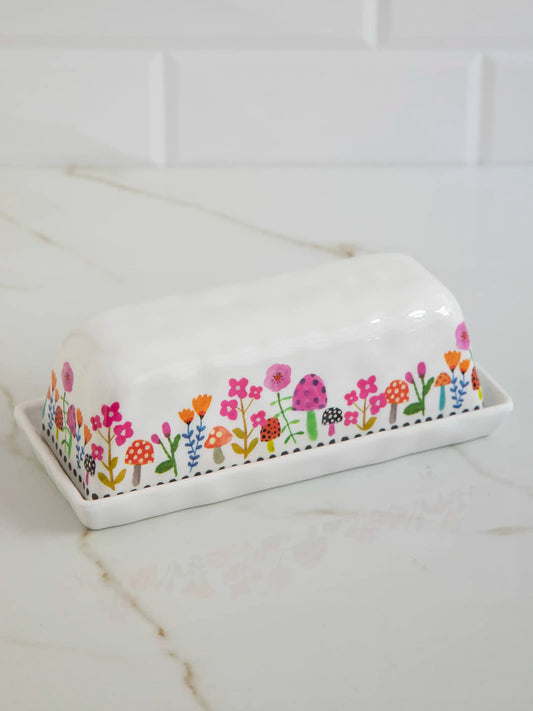 Melamine Butter Dish - Mushroom